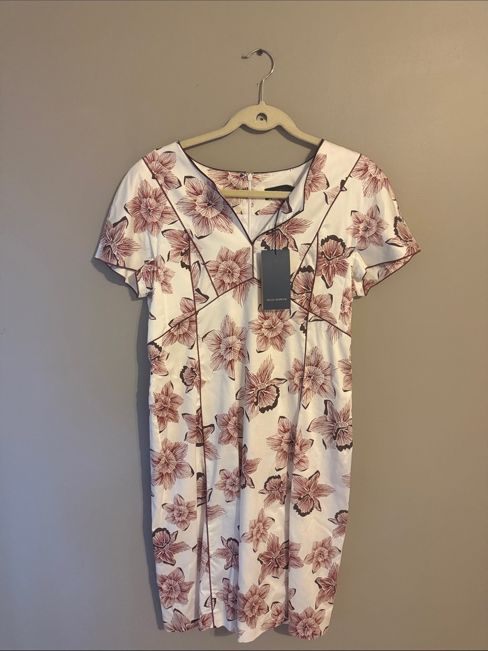 Piazza Sempione Shift Dress. Floral Pattern. Size 14